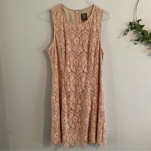 Vince Camuto Dresses New Vince Camuto Sleeveless Lace Blush Pink Dress 👗